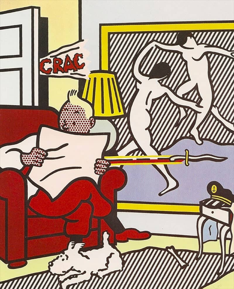 Roy Lichtenstein, 'Tintin Reading'